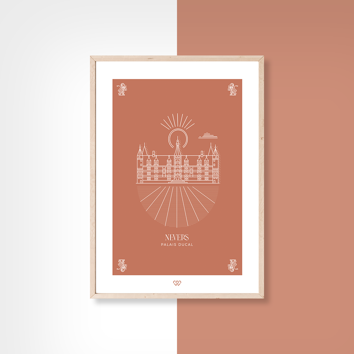 affiche Nevers Palais Ducal - Minimaliste