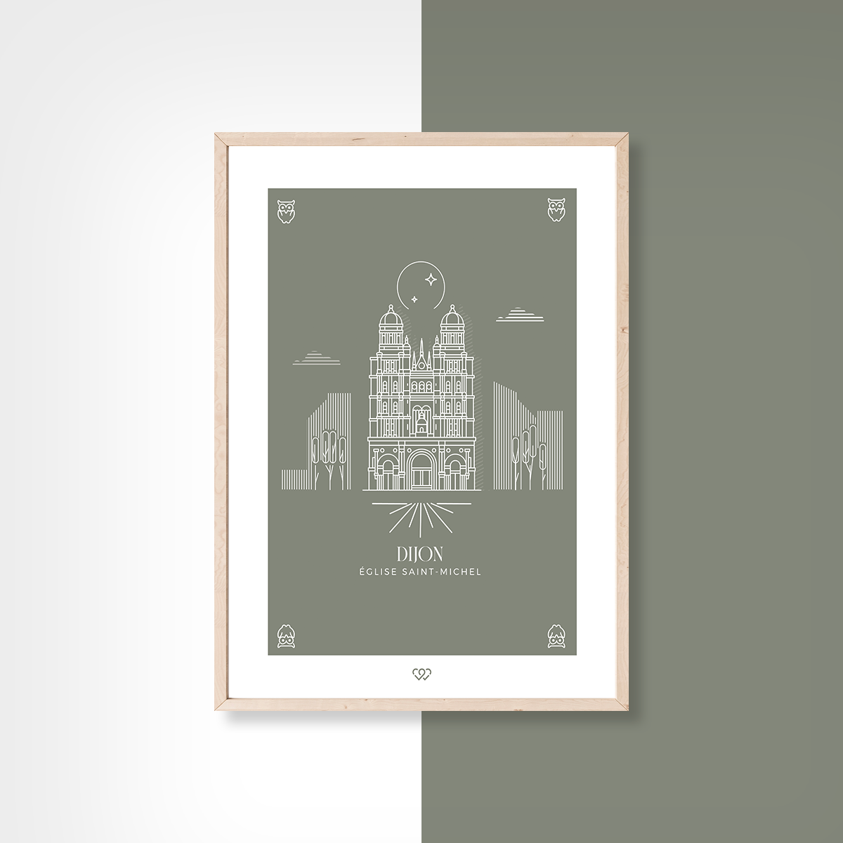 affiche Eglise Saint-Michel - Minimaliste