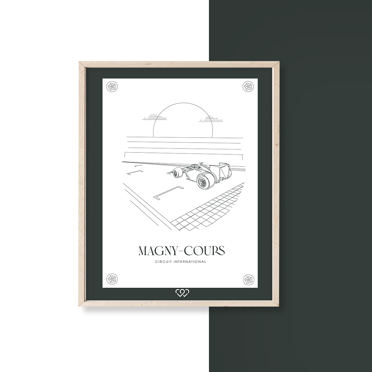 affiche Magny-Cours - Minimaliste