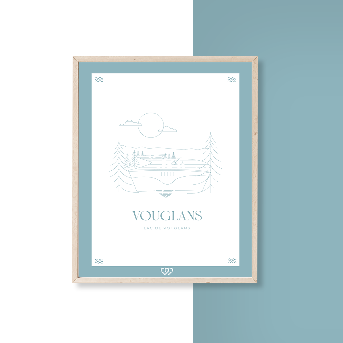 affiche Lac de Vouglans - Minimaliste