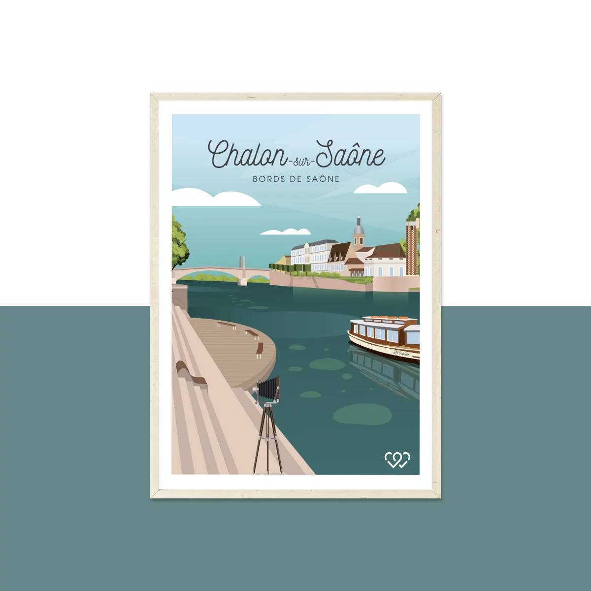 Affiche Chalon-sur-Saône – Les bords de Saône