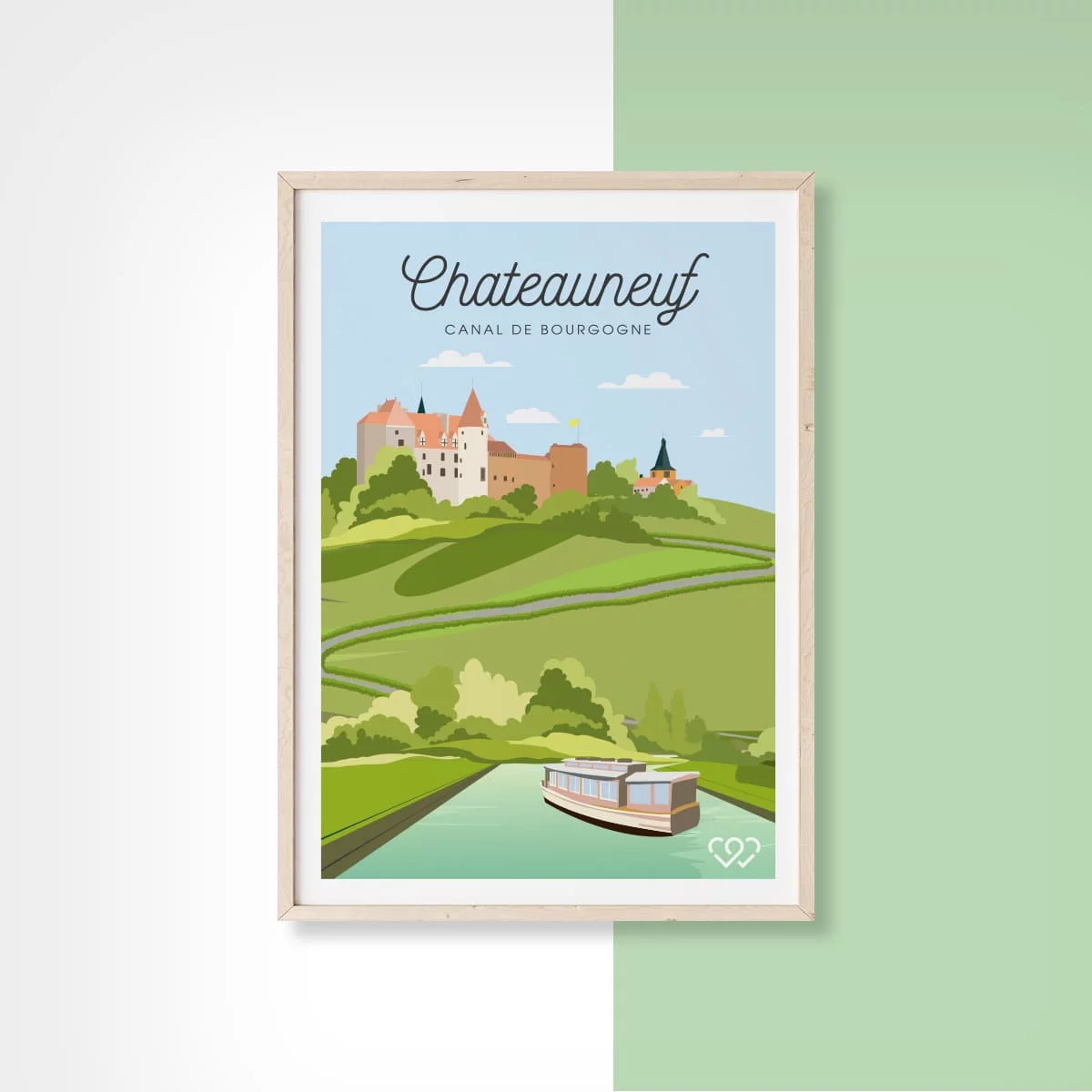 Affiche Châteauneuf Canal de Bourgogne