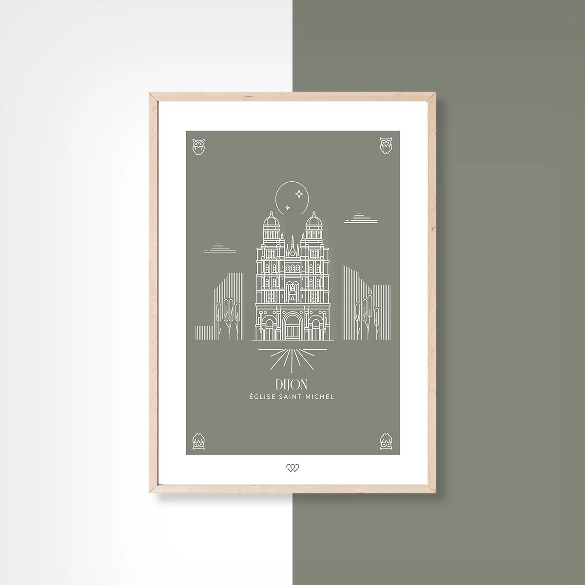 Affiche Eglise Saint-Michel – Minimaliste