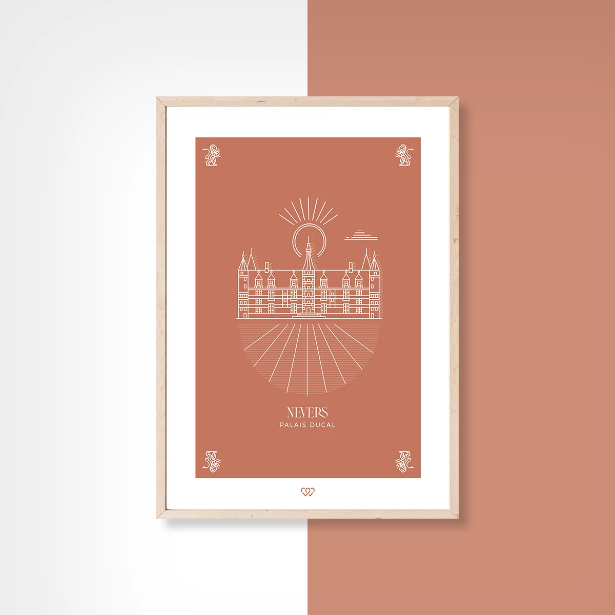 Affiche Nevers Palais Ducal – Minimaliste