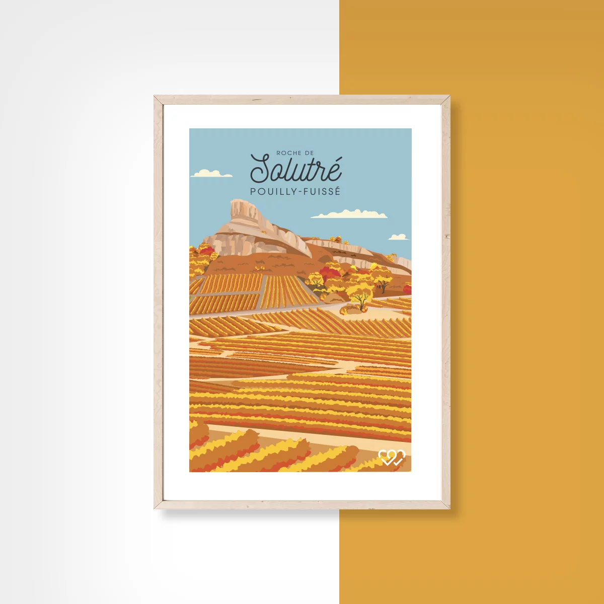 Affiche Roche de Solutré – automne