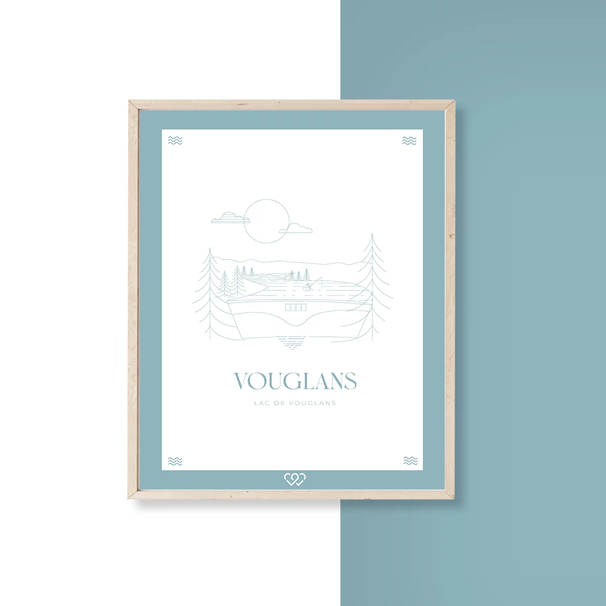 Affiche Lac de Vouglans Minimaliste