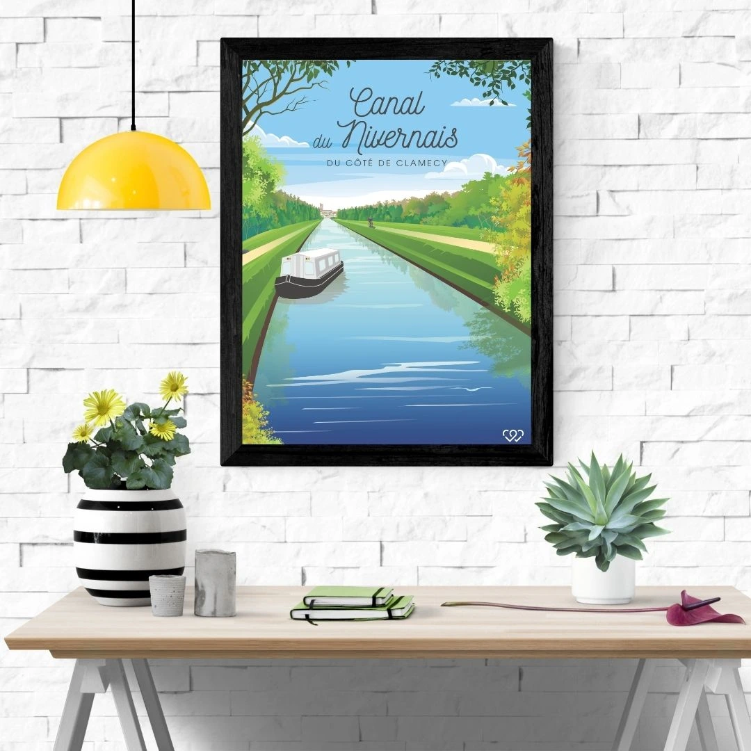 Affiche Canal du Nivernais - Côté de Clamecy