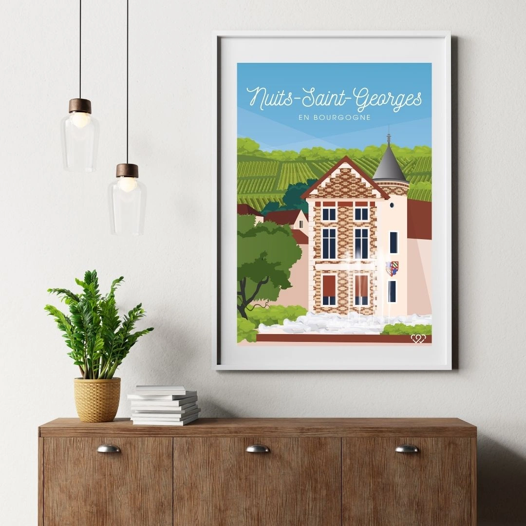 Affiche Nuits-Saint-Georges en Bourgogne